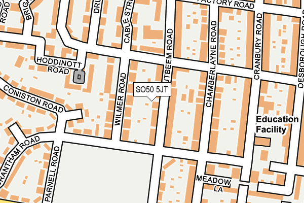 SO50 5JT map - OS OpenMap – Local (Ordnance Survey)