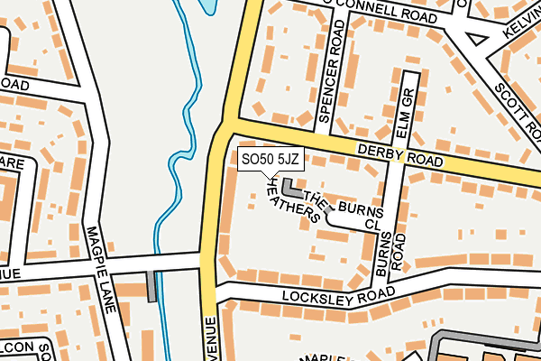 SO50 5JZ map - OS OpenMap – Local (Ordnance Survey)