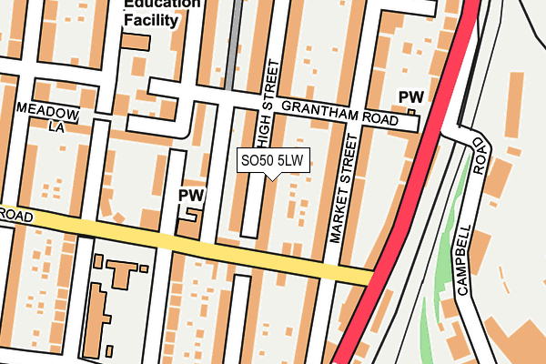 SO50 5LW map - OS OpenMap – Local (Ordnance Survey)