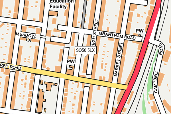 SO50 5LX map - OS OpenMap – Local (Ordnance Survey)