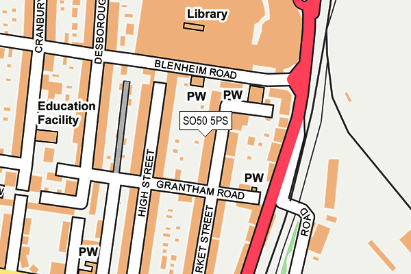 SO50 5PS map - OS OpenMap – Local (Ordnance Survey)