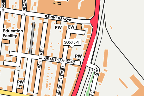 SO50 5PT map - OS OpenMap – Local (Ordnance Survey)
