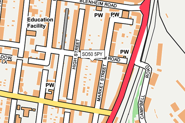SO50 5PY map - OS OpenMap – Local (Ordnance Survey)