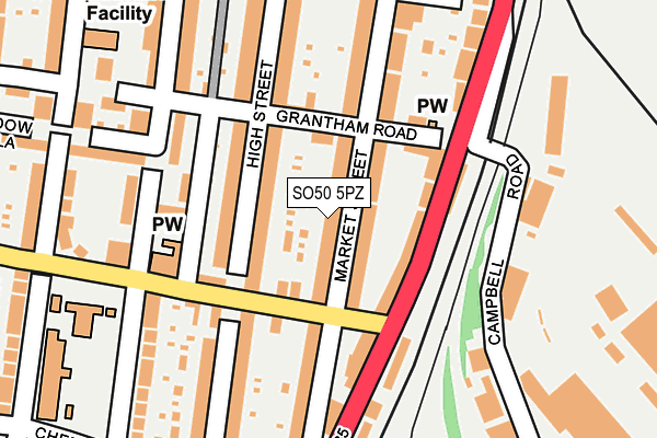 SO50 5PZ map - OS OpenMap – Local (Ordnance Survey)
