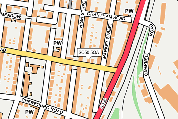 SO50 5QA map - OS OpenMap – Local (Ordnance Survey)