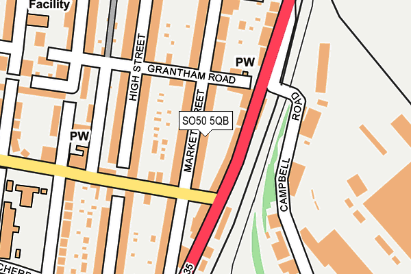 SO50 5QB map - OS OpenMap – Local (Ordnance Survey)