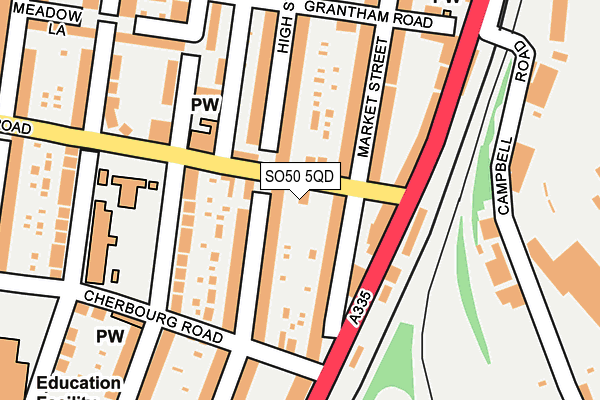 SO50 5QD map - OS OpenMap – Local (Ordnance Survey)