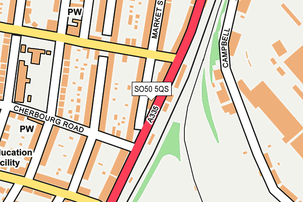 SO50 5QS map - OS OpenMap – Local (Ordnance Survey)