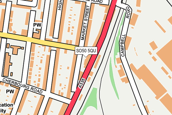 SO50 5QU map - OS OpenMap – Local (Ordnance Survey)