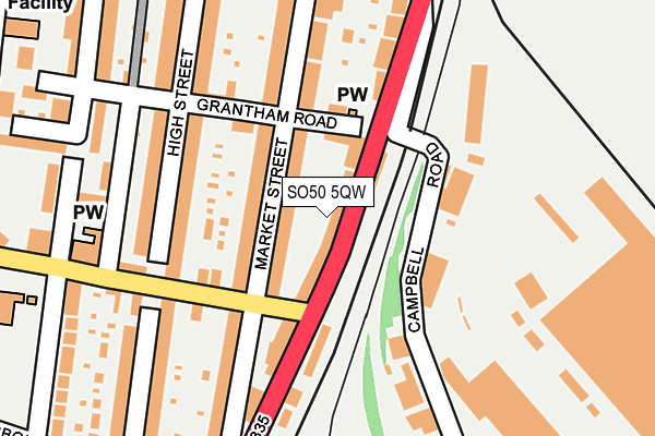 SO50 5QW map - OS OpenMap – Local (Ordnance Survey)
