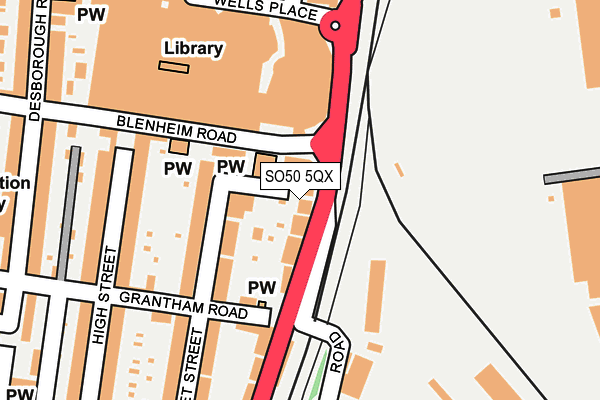 SO50 5QX map - OS OpenMap – Local (Ordnance Survey)