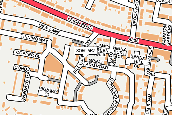 SO50 5RZ map - OS OpenMap – Local (Ordnance Survey)