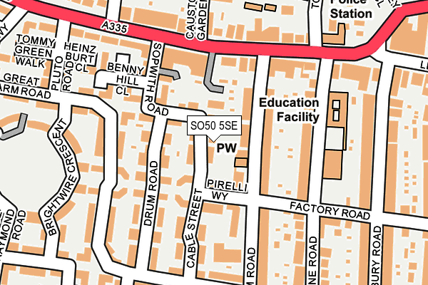 SO50 5SE map - OS OpenMap – Local (Ordnance Survey)