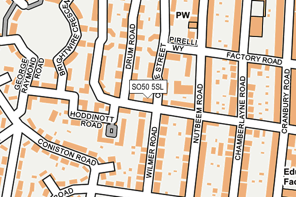 SO50 5SL map - OS OpenMap – Local (Ordnance Survey)