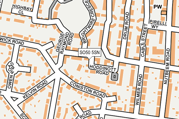 SO50 5SN map - OS OpenMap – Local (Ordnance Survey)