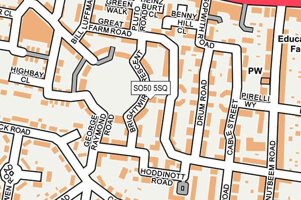 SO50 5SQ map - OS OpenMap – Local (Ordnance Survey)