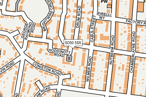 SO50 5SS map - OS OpenMap – Local (Ordnance Survey)
