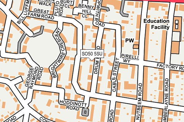 SO50 5SU map - OS OpenMap – Local (Ordnance Survey)