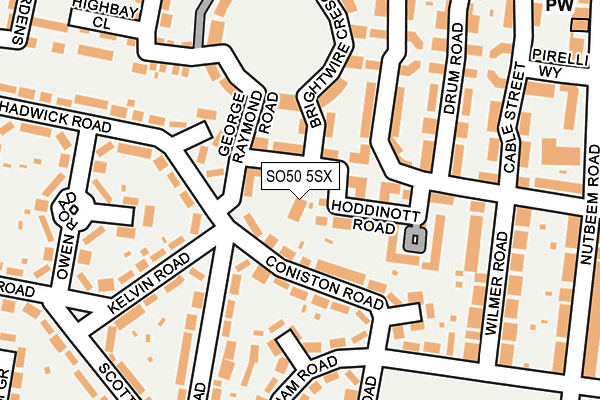SO50 5SX map - OS OpenMap – Local (Ordnance Survey)