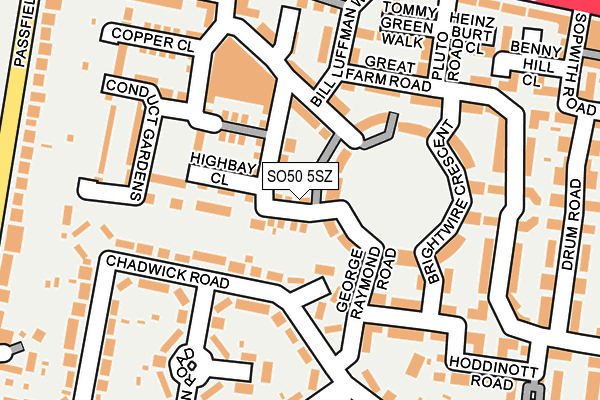SO50 5SZ map - OS OpenMap – Local (Ordnance Survey)