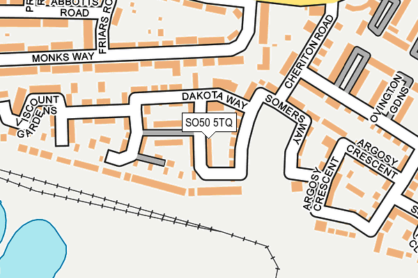 SO50 5TQ map - OS OpenMap – Local (Ordnance Survey)