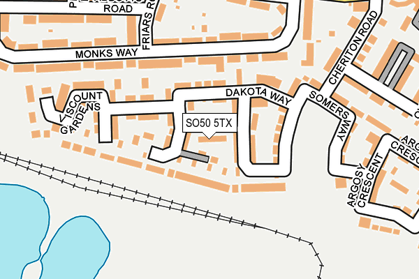 SO50 5TX map - OS OpenMap – Local (Ordnance Survey)