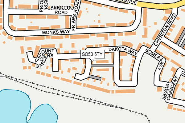 SO50 5TY map - OS OpenMap – Local (Ordnance Survey)
