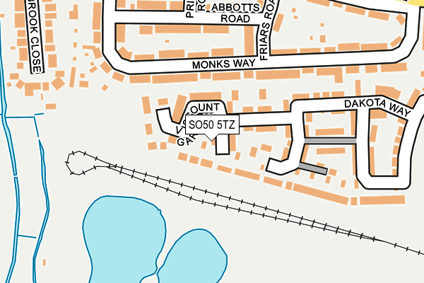 SO50 5TZ map - OS OpenMap – Local (Ordnance Survey)