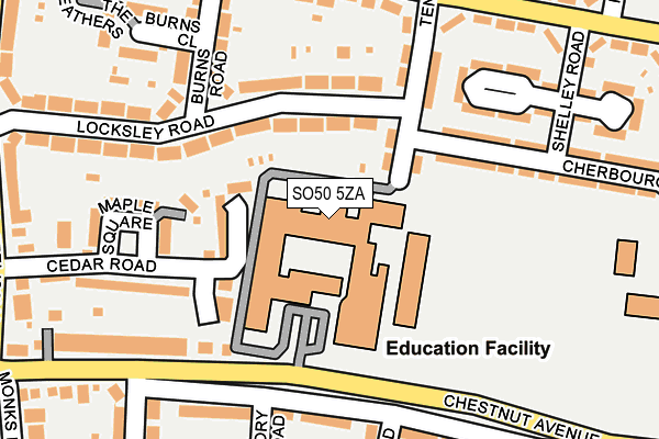 SO50 5ZA map - OS OpenMap – Local (Ordnance Survey)