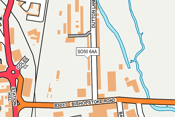 SO50 6AA map - OS OpenMap – Local (Ordnance Survey)
