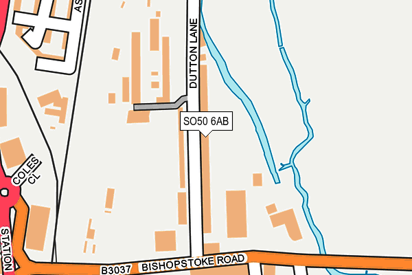 SO50 6AB map - OS OpenMap – Local (Ordnance Survey)