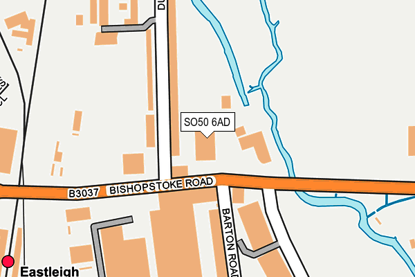 SO50 6AD map - OS OpenMap – Local (Ordnance Survey)