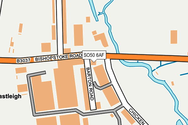 SO50 6AF map - OS OpenMap – Local (Ordnance Survey)
