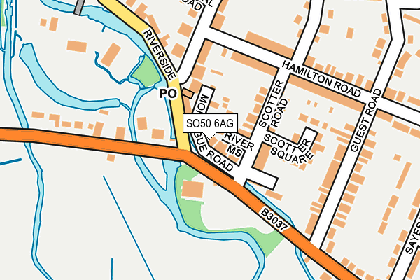 SO50 6AG map - OS OpenMap – Local (Ordnance Survey)