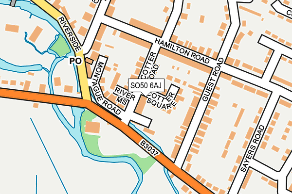 SO50 6AJ map - OS OpenMap – Local (Ordnance Survey)