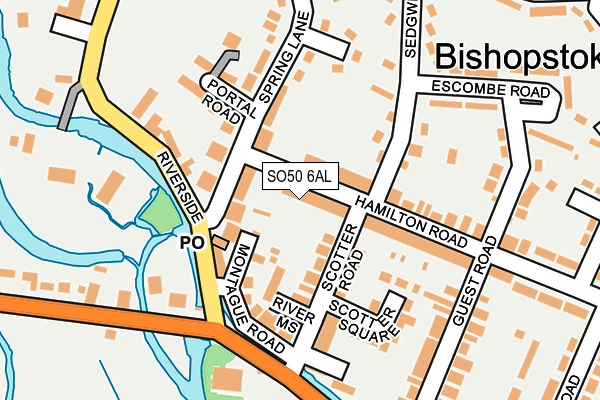 SO50 6AL map - OS OpenMap – Local (Ordnance Survey)