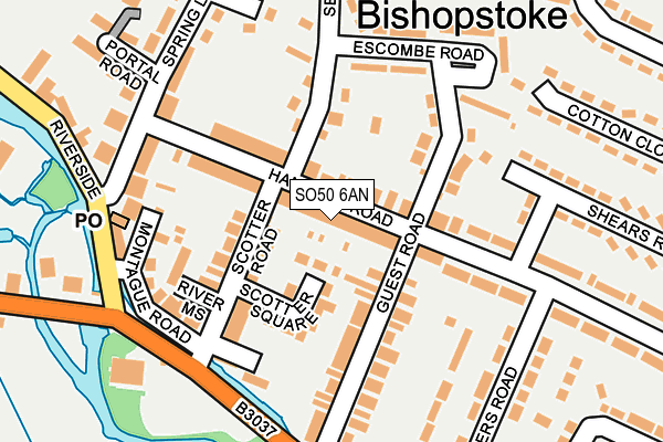 SO50 6AN map - OS OpenMap – Local (Ordnance Survey)