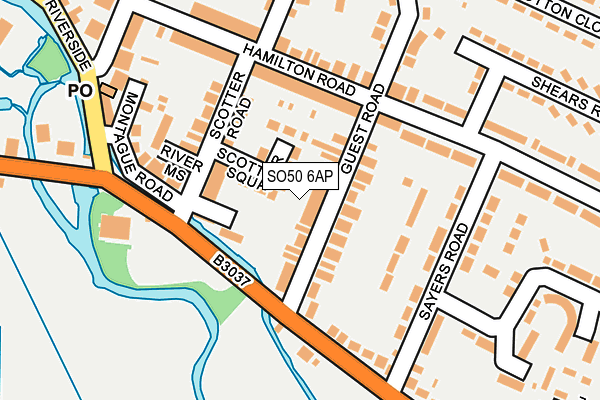 SO50 6AP map - OS OpenMap – Local (Ordnance Survey)