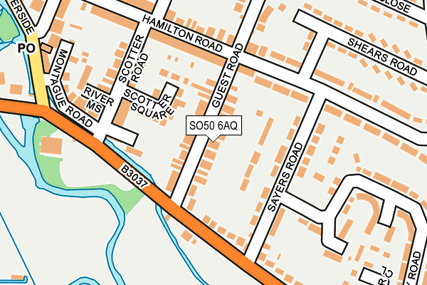 SO50 6AQ map - OS OpenMap – Local (Ordnance Survey)