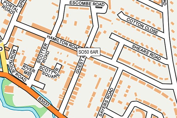SO50 6AR map - OS OpenMap – Local (Ordnance Survey)
