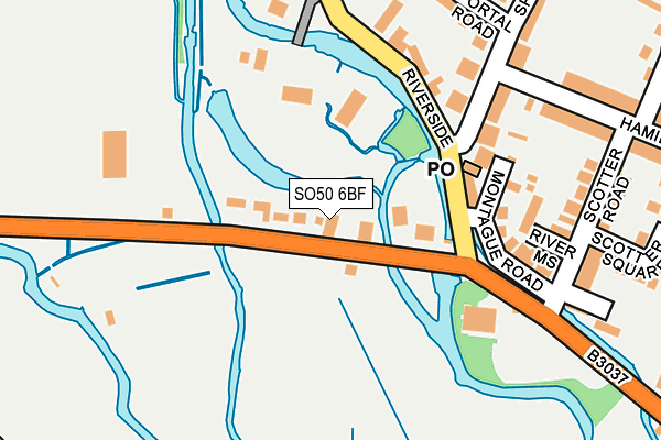 SO50 6BF map - OS OpenMap – Local (Ordnance Survey)