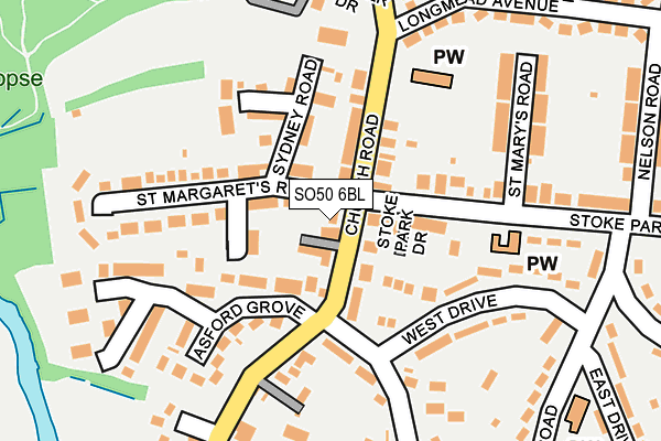 SO50 6BL map - OS OpenMap – Local (Ordnance Survey)