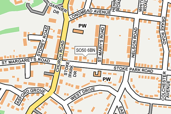 SO50 6BN map - OS OpenMap – Local (Ordnance Survey)
