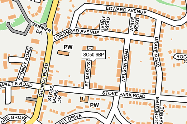 SO50 6BP map - OS OpenMap – Local (Ordnance Survey)