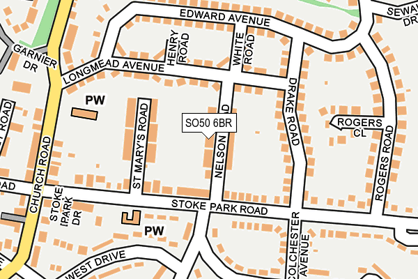 SO50 6BR map - OS OpenMap – Local (Ordnance Survey)