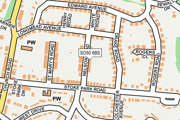 SO50 6BS map - OS OpenMap – Local (Ordnance Survey)