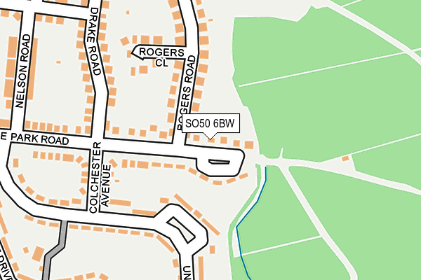 SO50 6BW map - OS OpenMap – Local (Ordnance Survey)