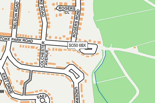 SO50 6BX map - OS OpenMap – Local (Ordnance Survey)