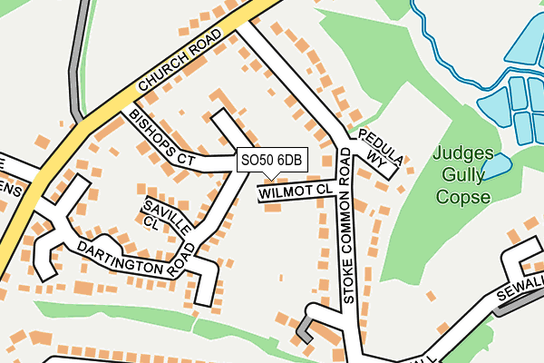 SO50 6DB map - OS OpenMap – Local (Ordnance Survey)