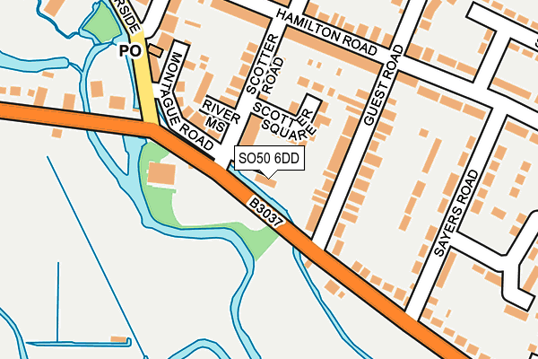 SO50 6DD map - OS OpenMap – Local (Ordnance Survey)